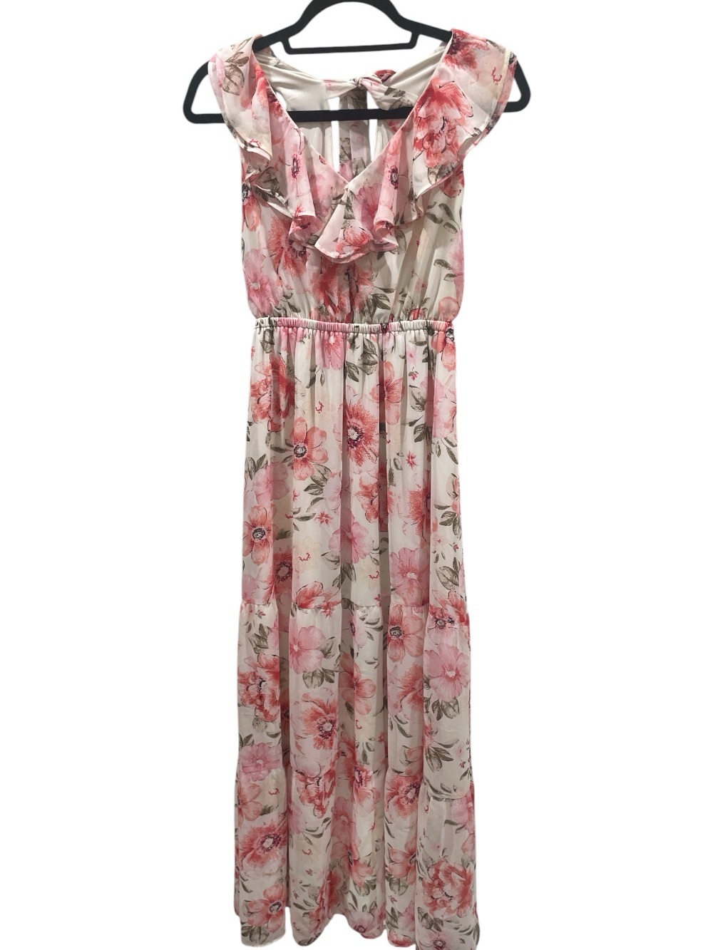 Express Floral Pink and Cream Maxi Dress